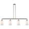 Canton 4 Light 51" LED Island Light - Brushed Satin Nickel - Matte Wh