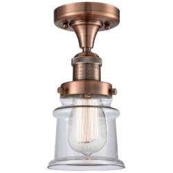 Canton 5 1/4" Wide Antique Copper Ceiling Light