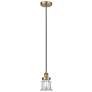 Canton 5" Antique Brass Mini Pendant w/ Clear Shade