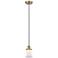 Canton 5" Antique Brass Mini Pendant w/ Matte White Shade