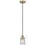 Canton 5" Antique Brass Mini Pendant w/ Seedy Shade