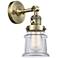 Canton 5" Antique Brass Sconce w/ Clear Shade