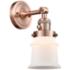 Canton 5" Antique Copper Sconce w/ Matte White Shade