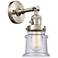 Canton 5" Brushed Satin Nickel Sconce w/ Seedy Shade