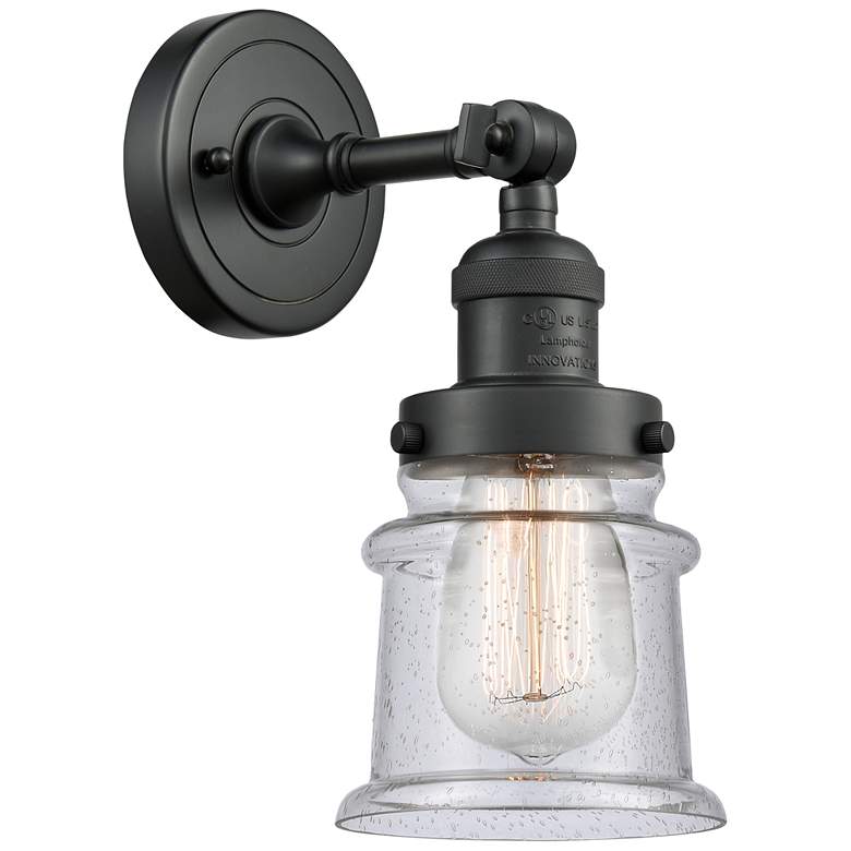 Image 1 Canton 5" LED Sconce - Matte Black Finish - Seedy Shade