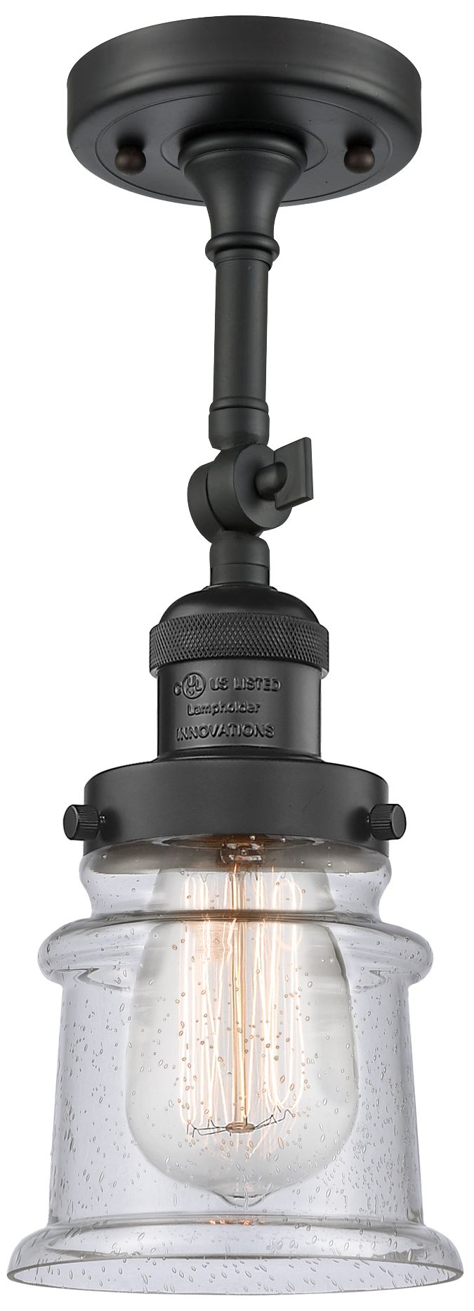 Image 4 Canton 5" LED Sconce - Matte Black Finish - Seedy Shade more views