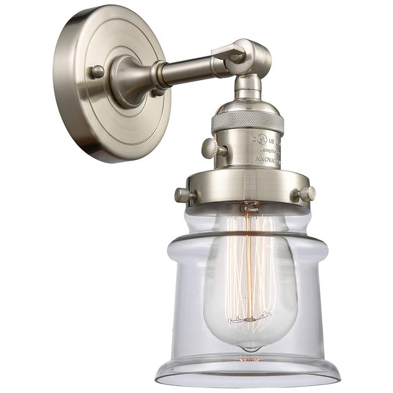 Image 1 Canton 5" LED Sconce - Nickel Finish - Clear Shade