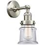 Canton 5" LED Sconce - Nickel Finish - Clear Shade