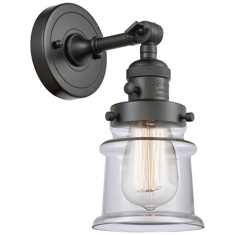 Image 1 Canton 5" Oil Rubbed Bronze Sconce w/ Clear Shade