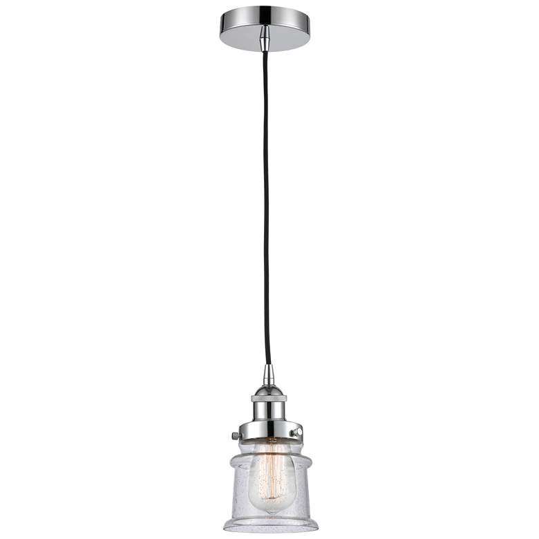 Image 1 Canton 5" Polished Chrome Mini Pendant w/ Seedy Shade