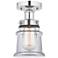 Canton 5" Polished Chrome Semi Flush Mount w/ Clear Shade