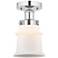 Canton 5" Polished Chrome Semi Flush Mount w/ Matte White Shade