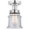 Canton 5" Polished Chrome Semi Flush Mount w/ Seedy Shade
