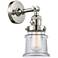 Canton 5" Polished Nickel Sconce w/ Clear Shade