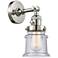 Canton 5" Polished Nickel Sconce w/ Seedy Shade