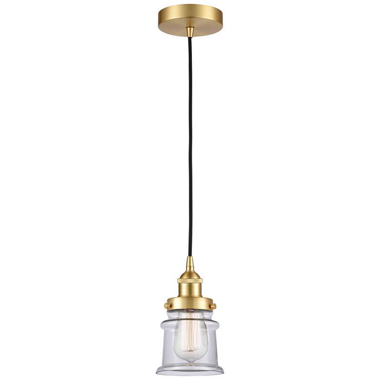 Image 1 Canton 5" Satin Gold Mini Pendant w/ Clear Shade