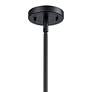 5_Canton 6.5" Wide Matte Black Mini Pendant with Seedy Bell Glass Shade more views