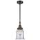 Canton 6 1/2" Wide Bronze and Clear Glass Mini Pendant