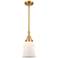 Canton 6 1/2" Wide Satin Gold Mini Pendant w/ Clear Glass