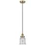 Canton 6" Antique Brass Mini Pendant w/ Seedy Shade