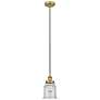 Canton 6" Brushed Brass Mini Pendant w/ Seedy Shade