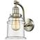 Canton 6" Brushed Satin Nickel LED Sconce With Clear Shade