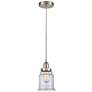 Canton 6" Brushed Satin Nickel Mini Pendant w/ Clear Shade