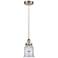 Canton 6" Brushed Satin Nickel Mini Pendant w/ Clear Shade
