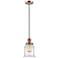 Canton 6" LED Mini Pendant - Antique Copper - Clear Shade
