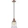 Canton 6" LED Mini Pendant - Antique Copper - Seedy Shade