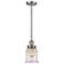 Canton 6" LED Mini Pendant - Brushed Satin Nickel - Clear Shade