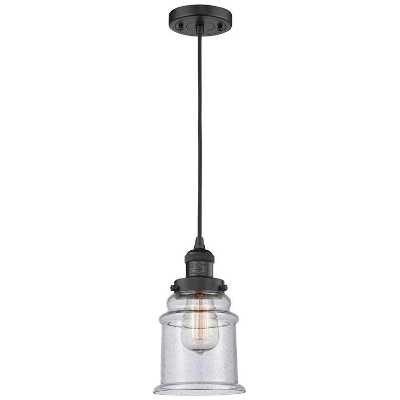 Image 1 Canton 6" LED Mini Pendant - Matte Black - Seedy Shade