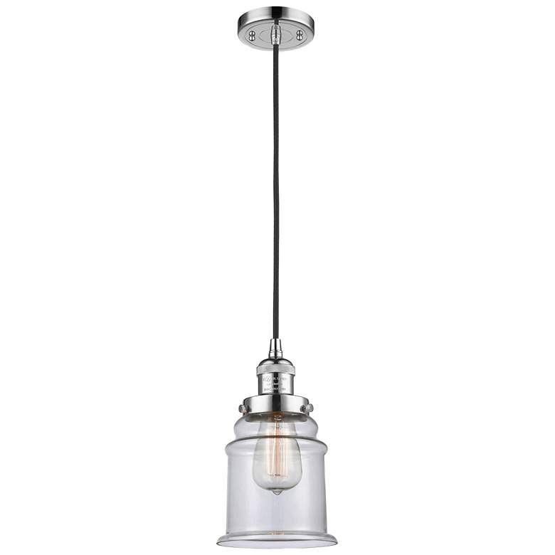 Image 1 Canton 6" LED Mini Pendant - Polished Chrome - Clear Shade