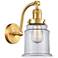 Canton 6" LED Sconce - Gold Finish - Clear Shade