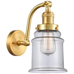 Canton 6" LED Sconce - Gold Finish - Clear Shade