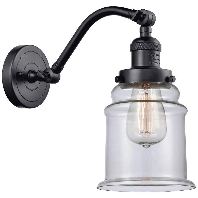 Image 1 Canton 6" LED Sconce - Matte Black Finish - Clear Shade