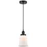 Canton 6" Matte Black Mini Pendant w/ Matte White Shade