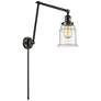 Canton 6" Oil Rubbed Bronze LED Double Swing Arm With Clear Shade