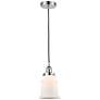 Canton 6" Polished Chrome Mini Pendant w/ Matte White Shade