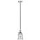 Canton 6" Polished Nickel Mini Pendant w/ Seedy Shade