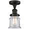 Canton 6" Wide Oil Rubbed Bronze Semi Flush Mount w/ Clear Shade