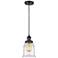 Canton 6" LED Mini Pendant - Matte Black - Clear Shade