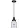 Canton 6" LED Mini Pendant - Matte Black - Seedy Shade