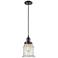 Canton 6" Wide Oil Rubbed Bronze Mini Pendant with Seedy Bell Glass Shade
