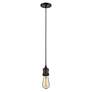2_Canton 6" Wide Oil Rubbed Bronze Mini Pendant with Seedy Bell Glass Shade more views