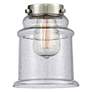 3_Canton 6" Wide Oil Rubbed Bronze Mini Pendant with Seedy Bell Glass Shade more views