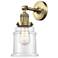 Canton 7" Antique Brass Sconce w/ Clear Shade