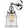 Canton 7" LED Sconce - Chrome Finish - Clear Shade