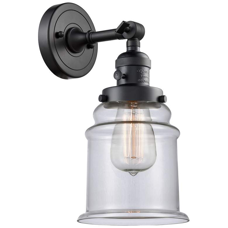 Image 1 Canton 7" LED Sconce - Matte Black Finish - Clear Shade