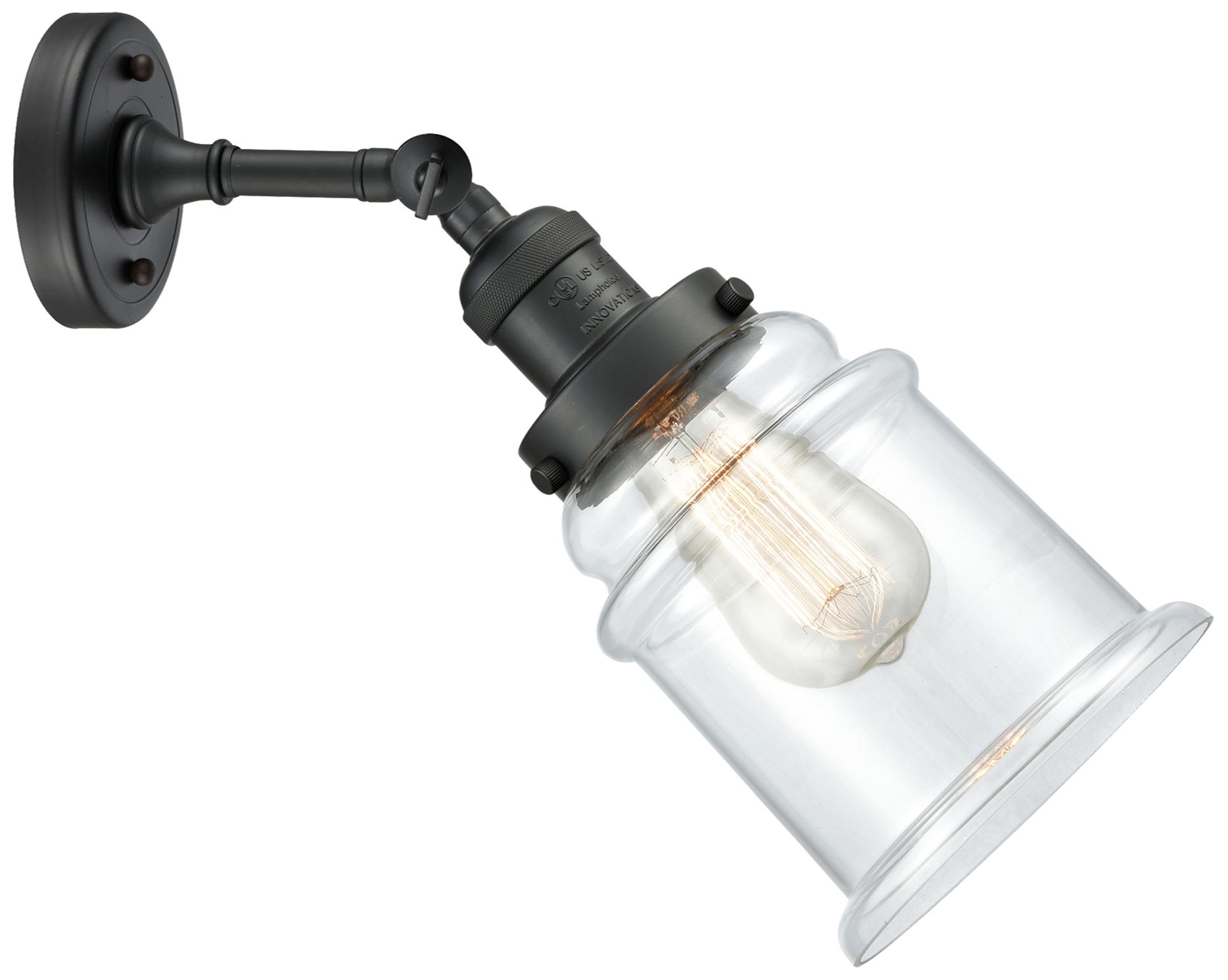 Image 3 Canton 7" LED Sconce - Matte Black Finish - Clear Shade more views